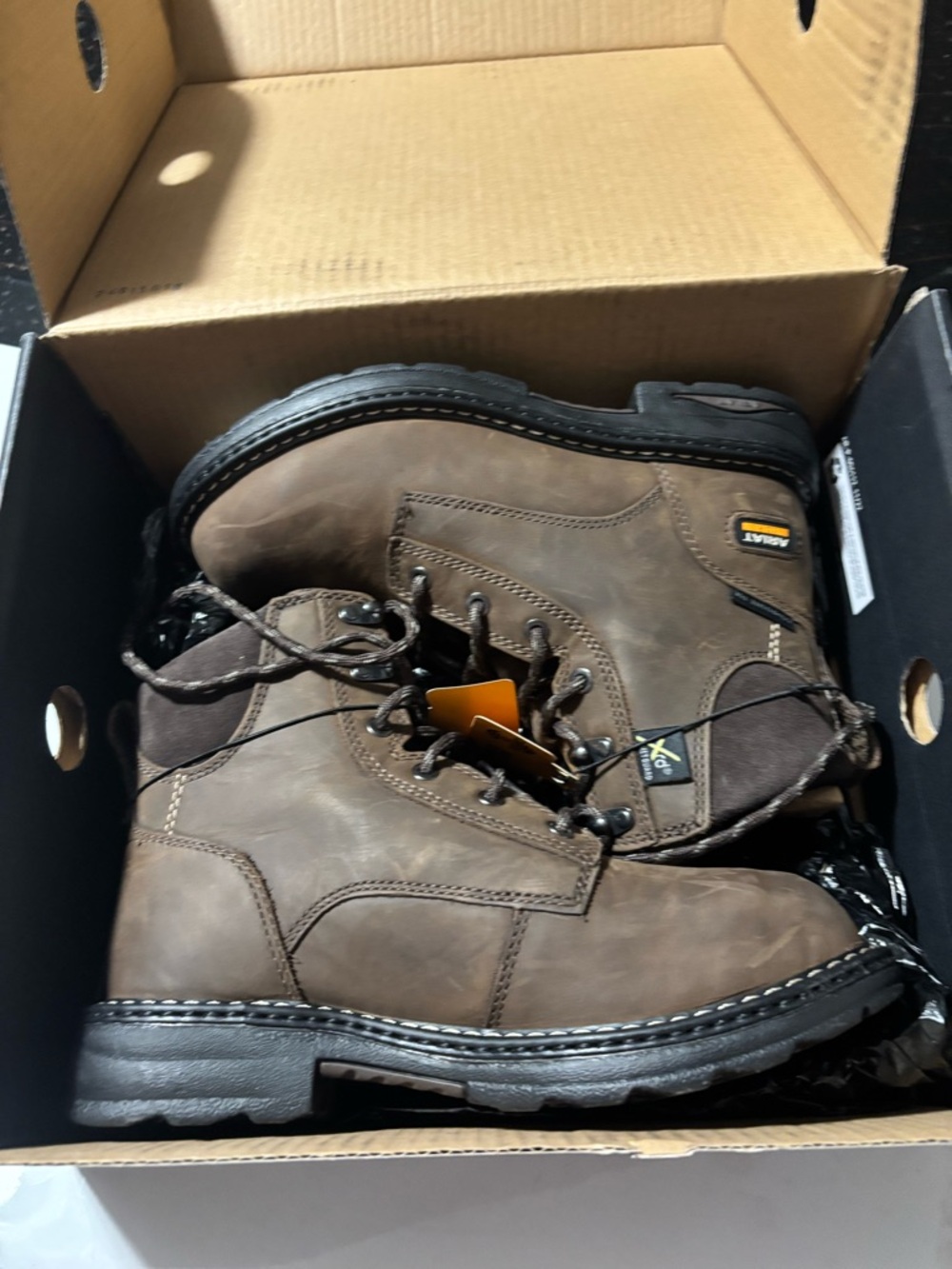Ariat Brown Lace-Up Men's Work Boots steel toe